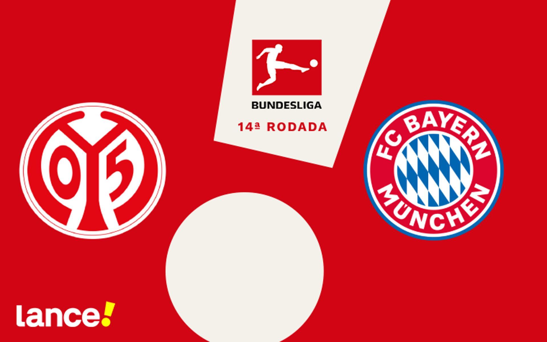 Mainz e Bayern durante partida