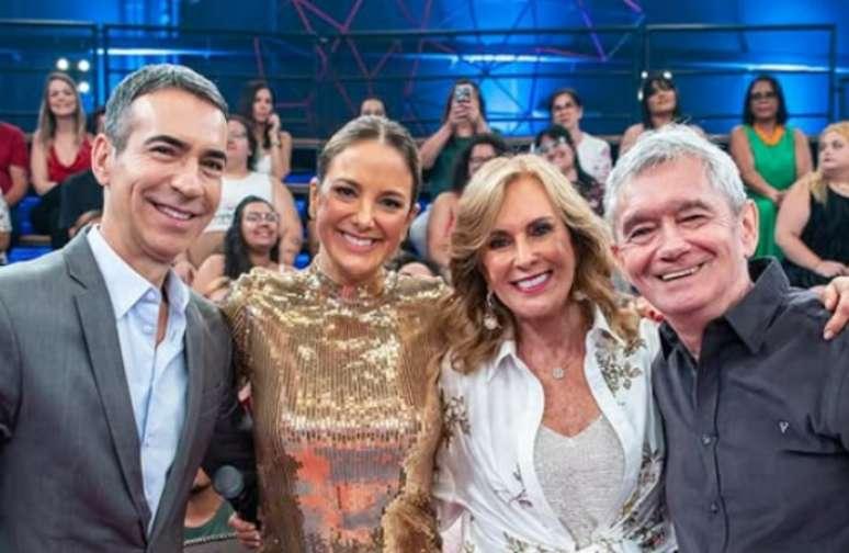 César Tralli, Ticiane Pinheiro, Helô Pinheiro e Sérgio Groisman