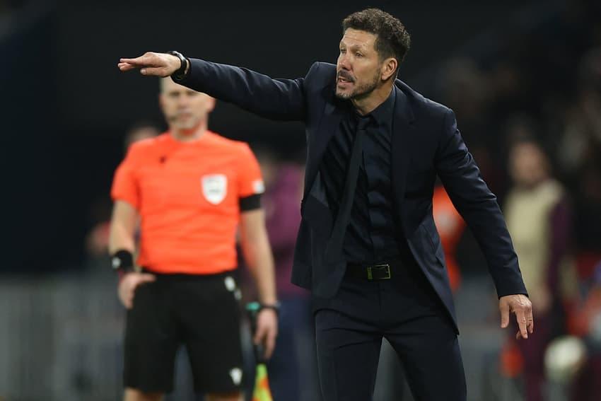 Diego Simeone em PSG x Atlético de Madrid pela Champions League