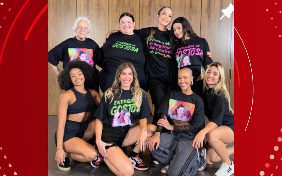 Ivete Sangalo com Lore Improta, Thais Carla e outras famosas em divulgação de música nova