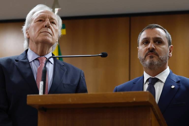 Diretor-geral da Polícia Federal, Andrei Rodrigues, em coletiva