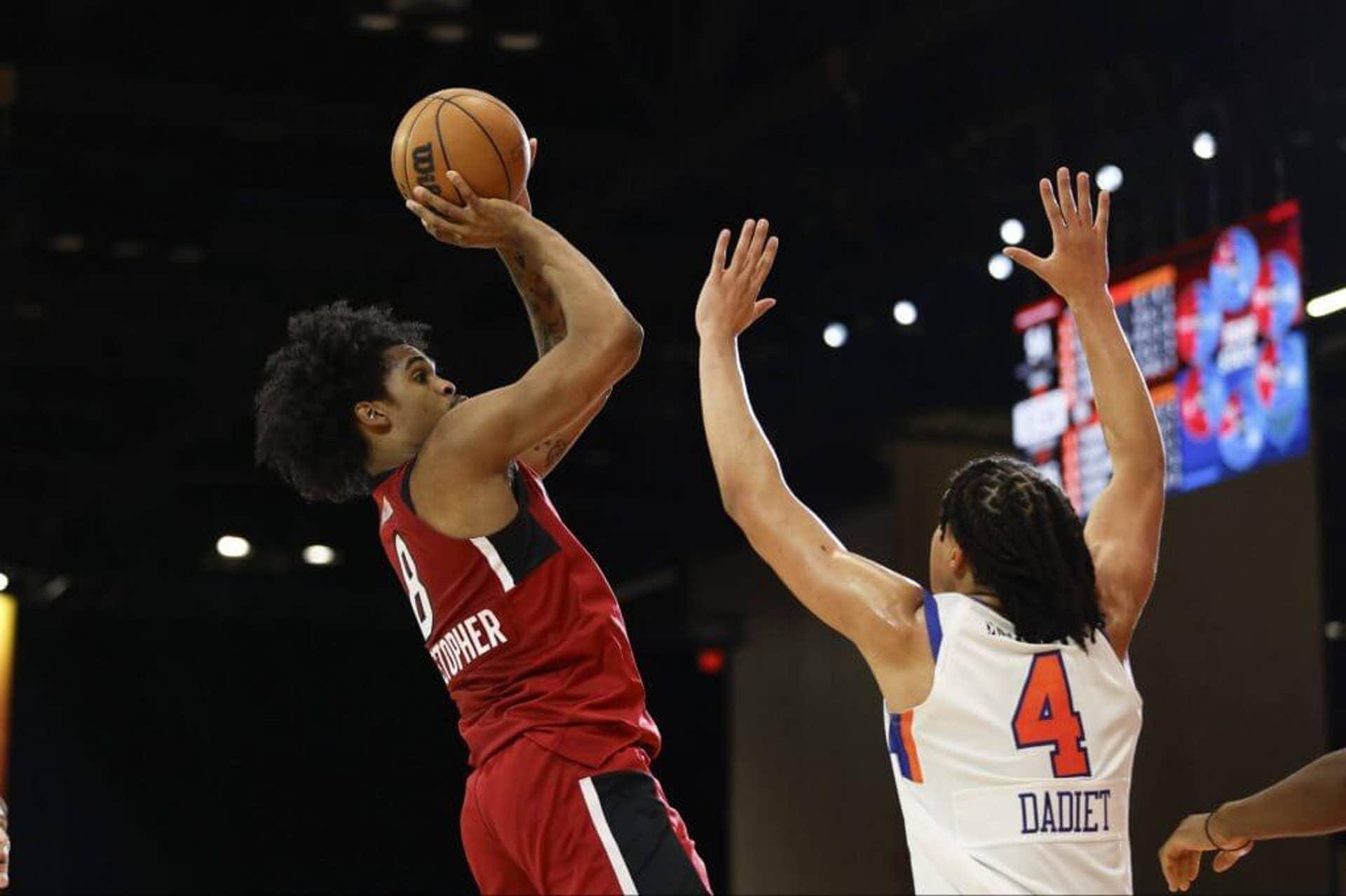 Josh Christopher durante o G League Winter Showcase