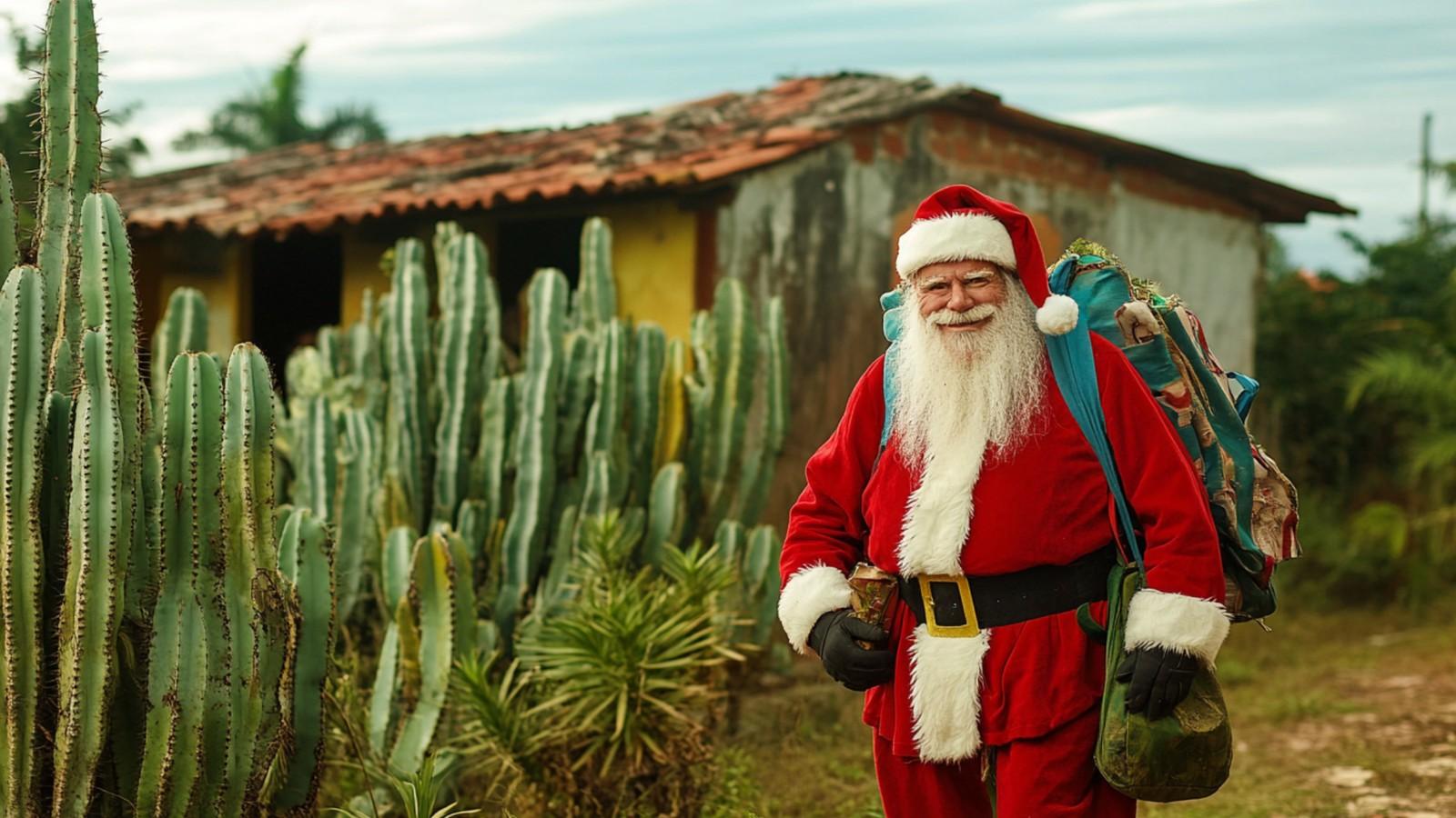 Papai Noel nordestino: inteligência artificial cria imagem do Bom Velhinho brasileiro.