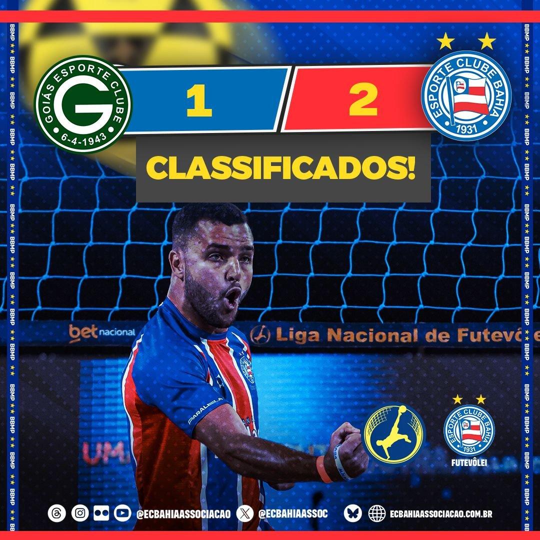 Bahia vence Goiás e retoma liderança da Liga Nacional de Futevôlei.