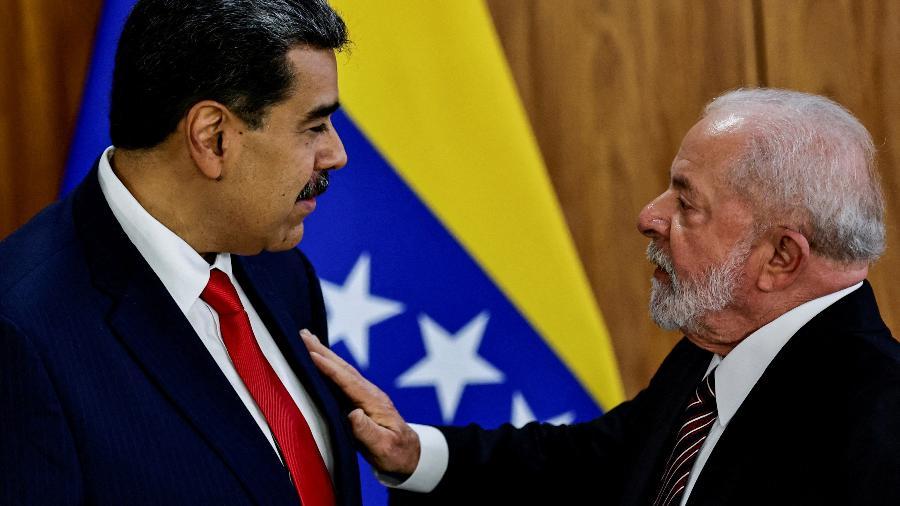 Presidentes Lula e Maduro durante encontro da Unasul