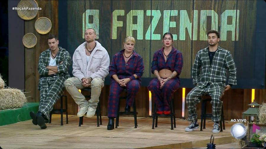 A Fazenda 16: Sacha, Yuri, Flor, Luana e Gui estão na 12ª roça.