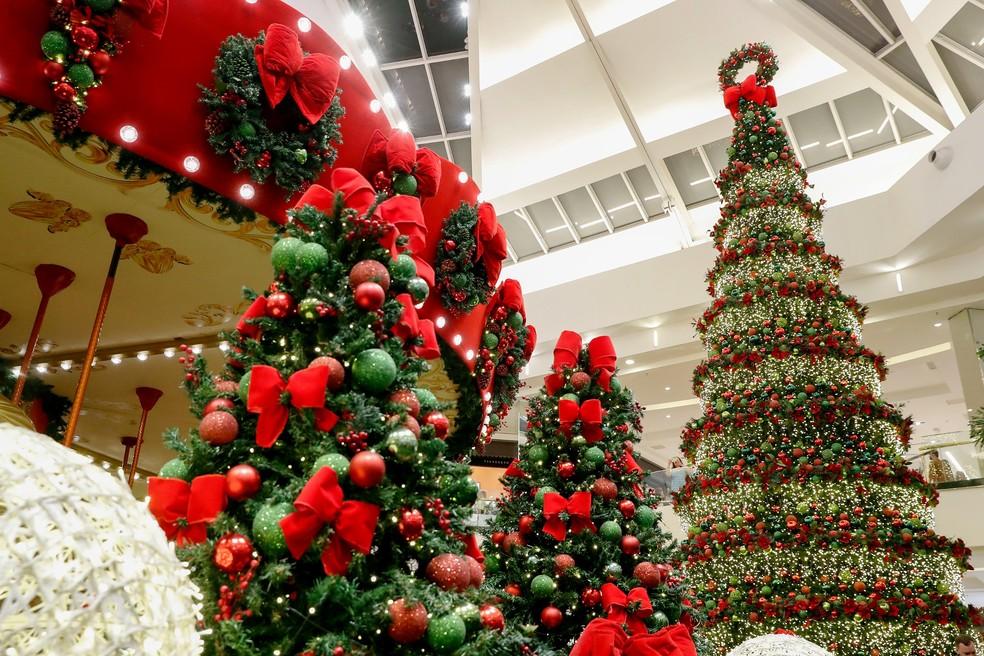 Decoração de Natal em shopping de Brasília