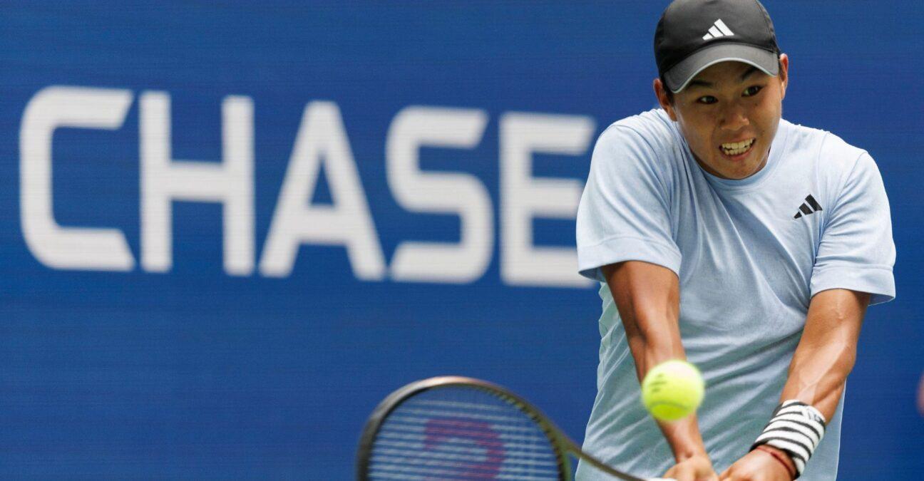 Learner Tien em ação durante o US Open 2023