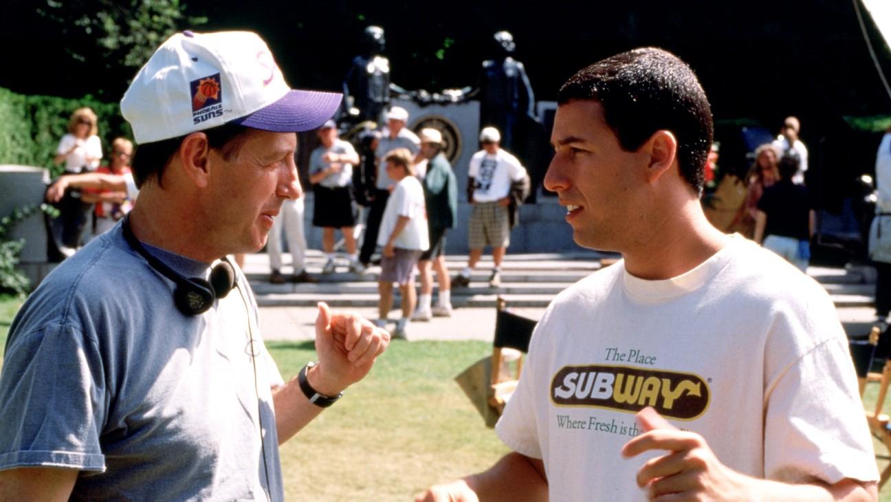 Dennis Dugan dirige Adam Sandler em 'Happy Gilmore'