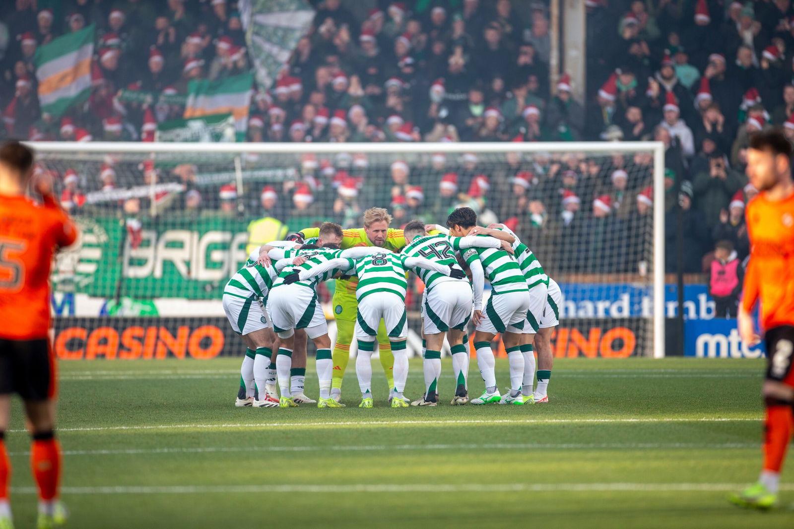 Celtic Players Huddle