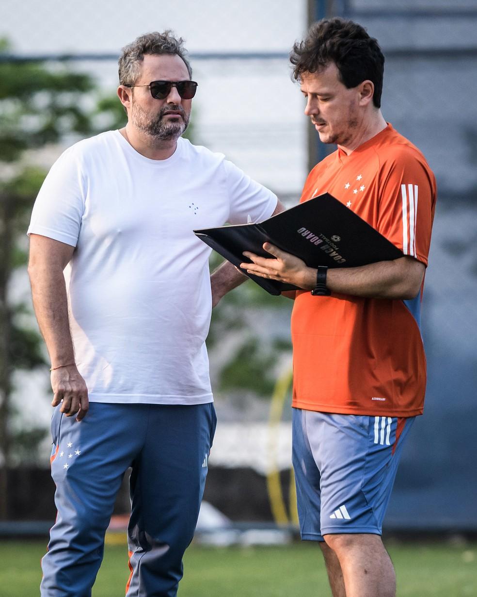 Alexandre Mattos e Fernando Diniz no Cruzeiro