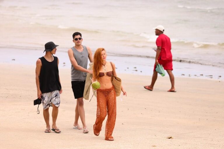 Marina Ruy Barbosa brilha na praia do Nordeste em dia ensolarado