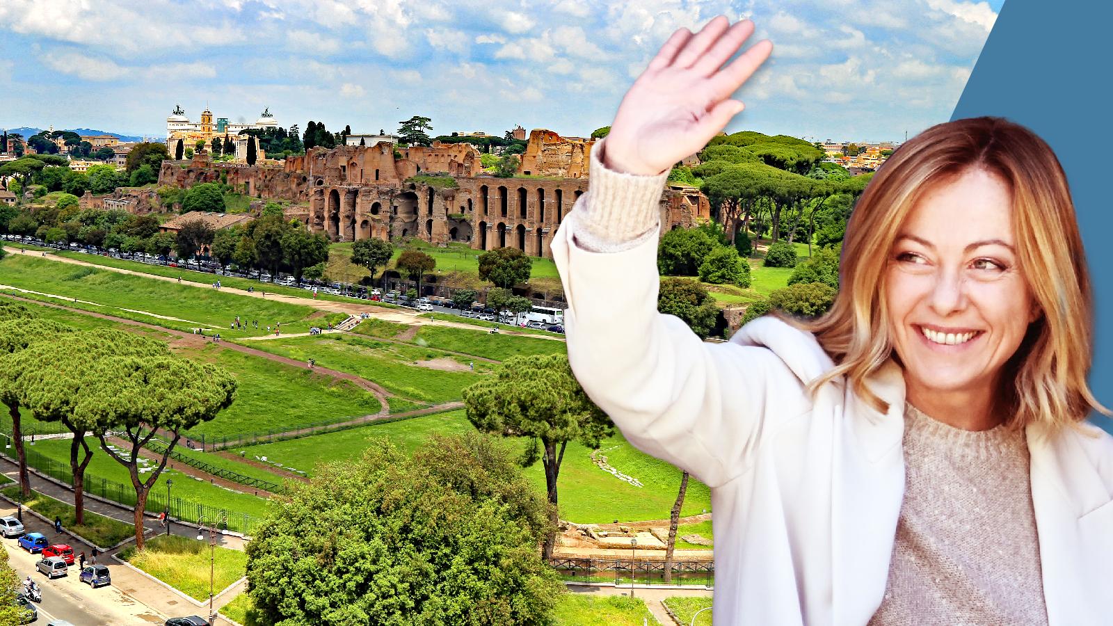 Giorgia Meloni no Circus Maximus