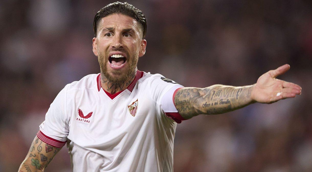 Sergio Ramos em jogo do Sevilla