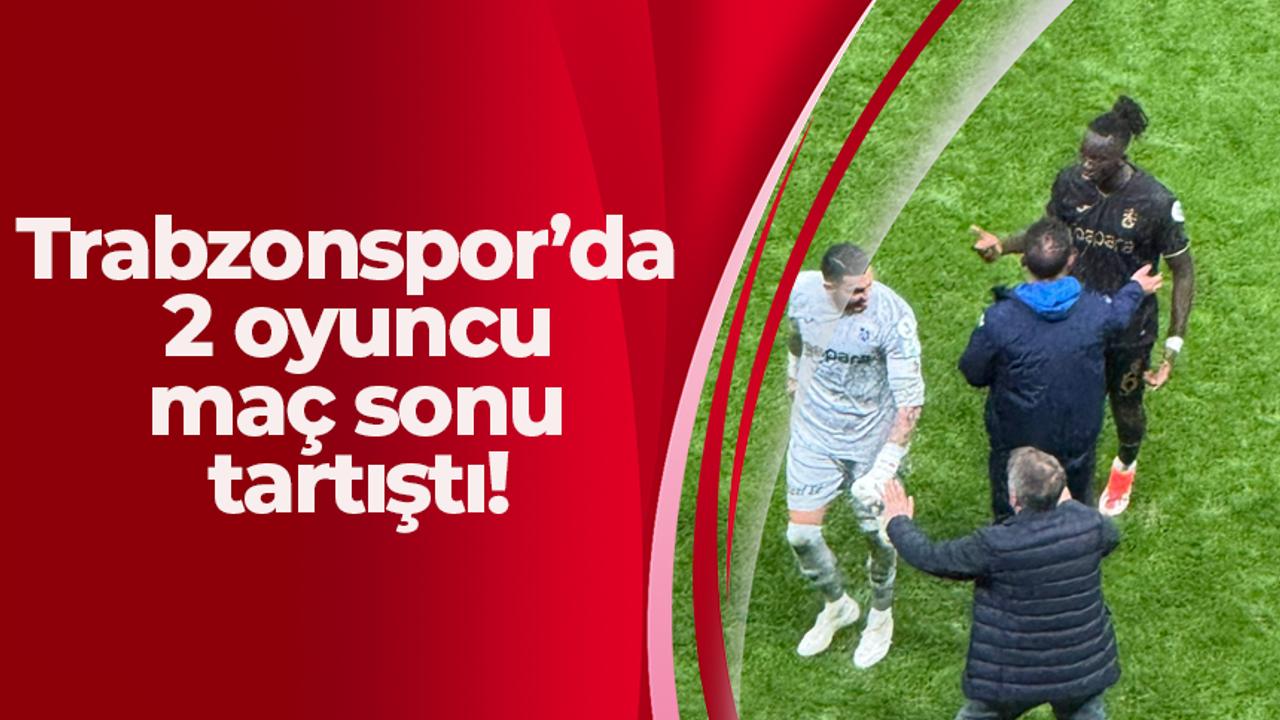 Jogadores do Trabzonspor discutindo após a partida