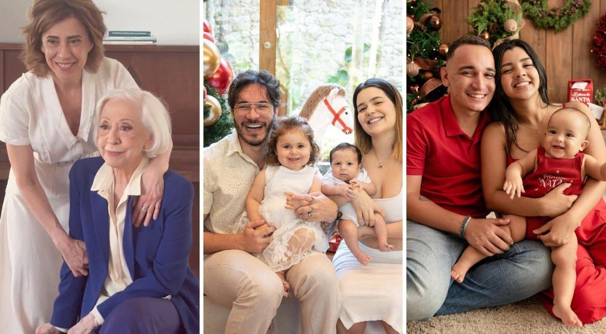 Famosos desejam boas festas nas redes sociais.