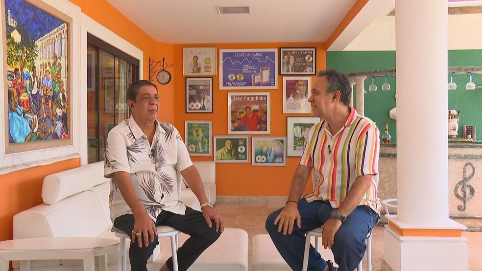 Zeca Pagodinho durante entrevista