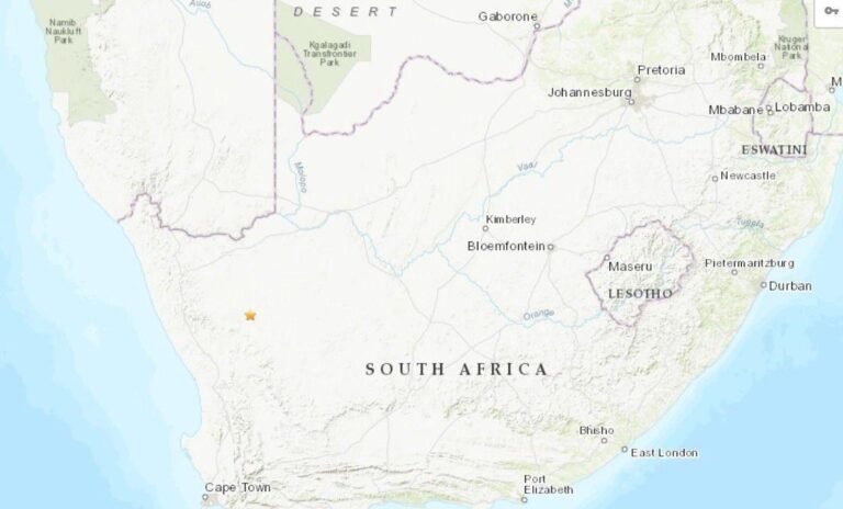 Terremoto de Magnitude 5,3 Atinge a África do Sul e Deixa a População em Alerta