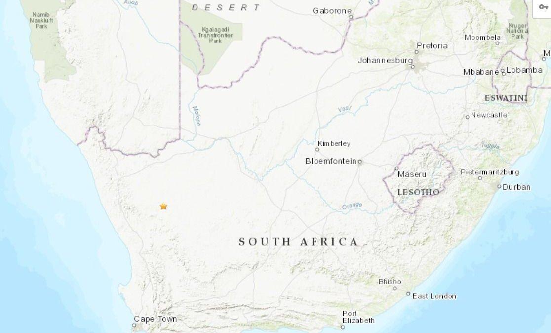 Terremoto de magnitude 5,3 atinge a África do Sul