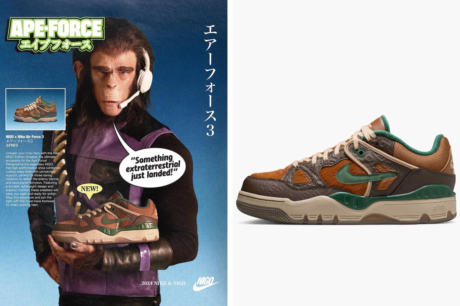 Nigo Nike Air Force 3 Planet of the Apes