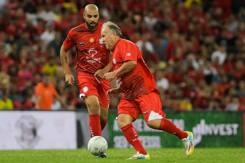 Adriano e Zico vão estar juntos novamente no Maracanã