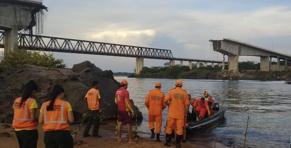 Bombeiros já estão fazendo buscas na região da ponte entre o Tocantins e o Maranhão