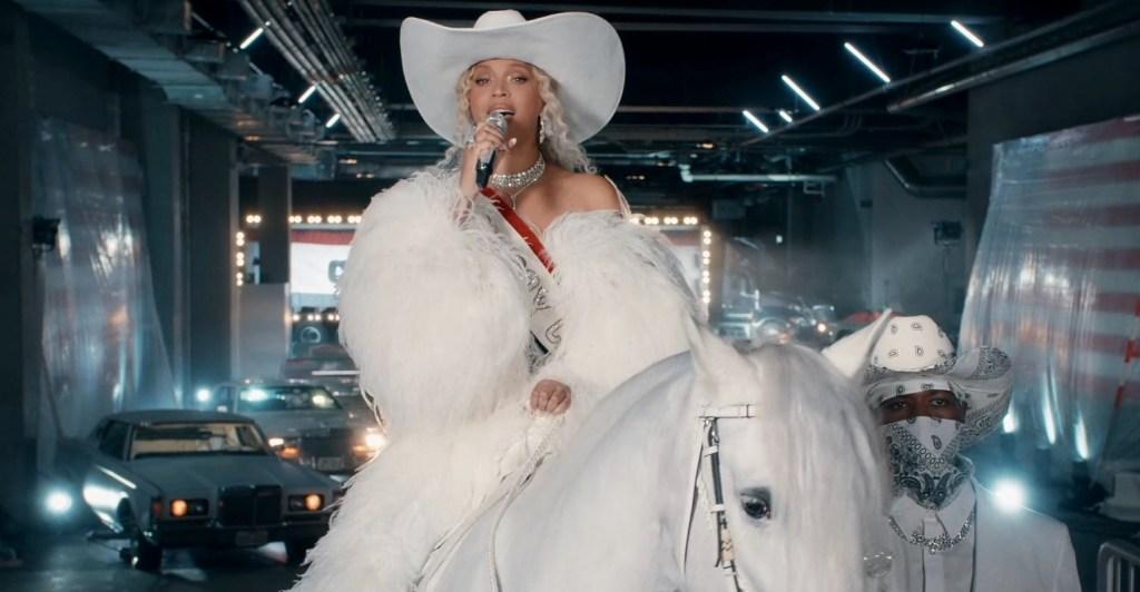 Beyoncé performs during the halftime show on Christmas Day.