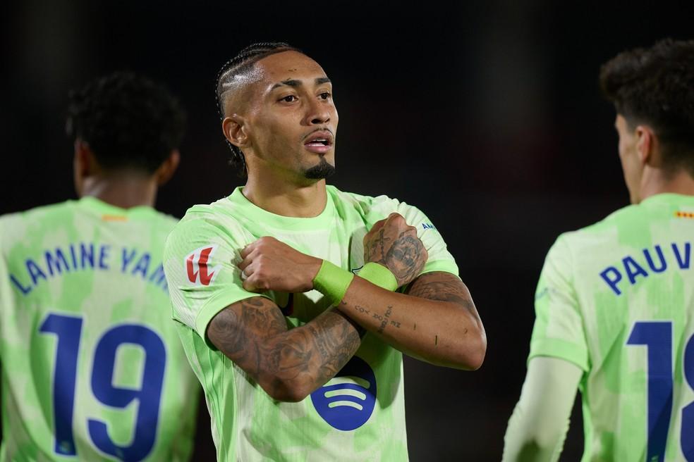 Raphinha marcou duas vezes contra o Mallorca