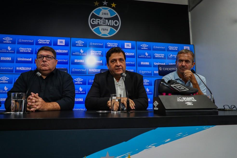 Alexandre Rossato, Alberto Guerra e Guto Peixoto, novo departamento de futebol do Grêmio