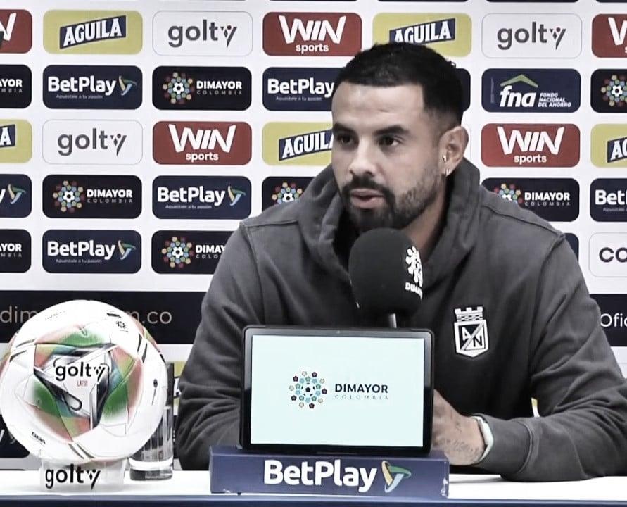 Edwin Cardona agradecendo a oportunidade de jogar pela final do Atlético Nacional.