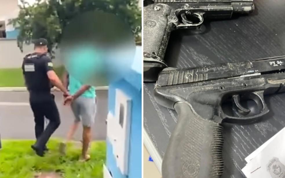 Homem preso em operação que investiga roubo contra adolescente e arma apreendida, em Aparecida de Goiânia, Goiás
