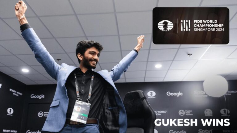Gukesh Dommaraju é o mais jovem campeão mundial de xadrez da história