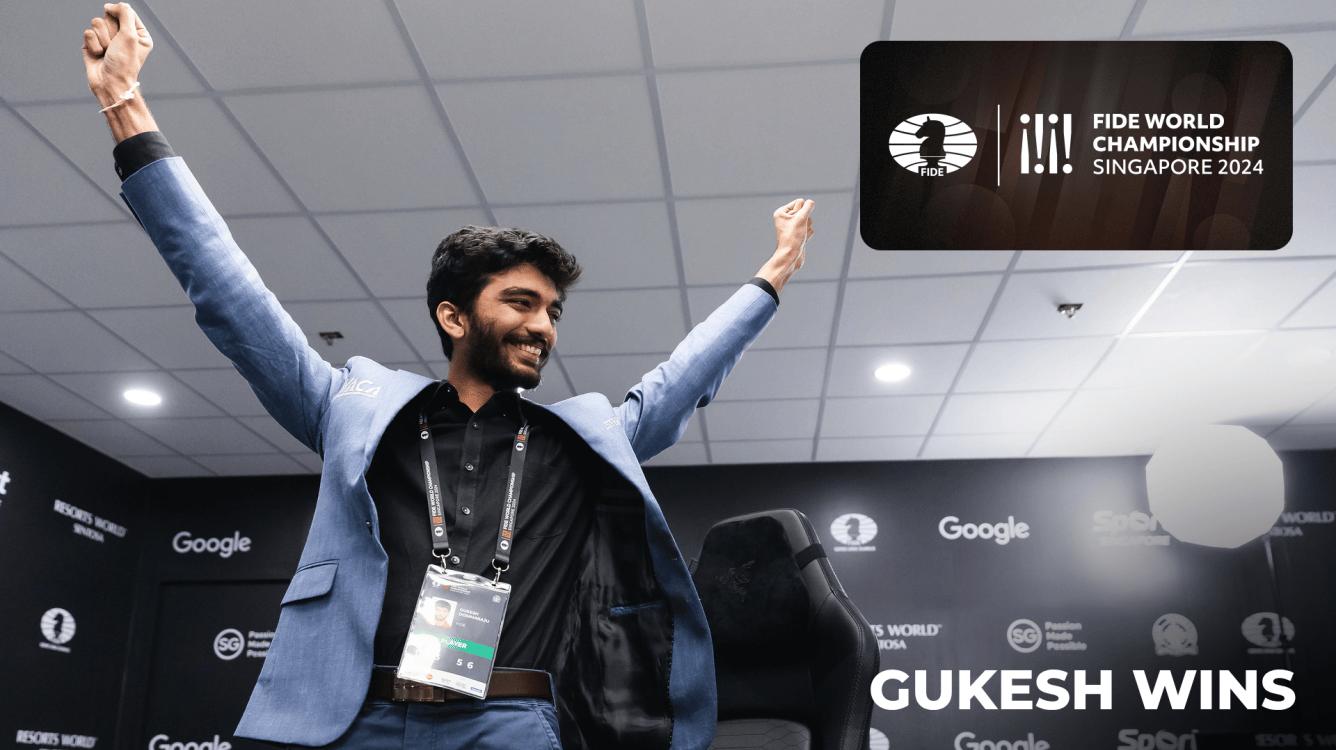 Gukesh Dommaraju se tornando o mais jovem campeão mundial de xadrez.