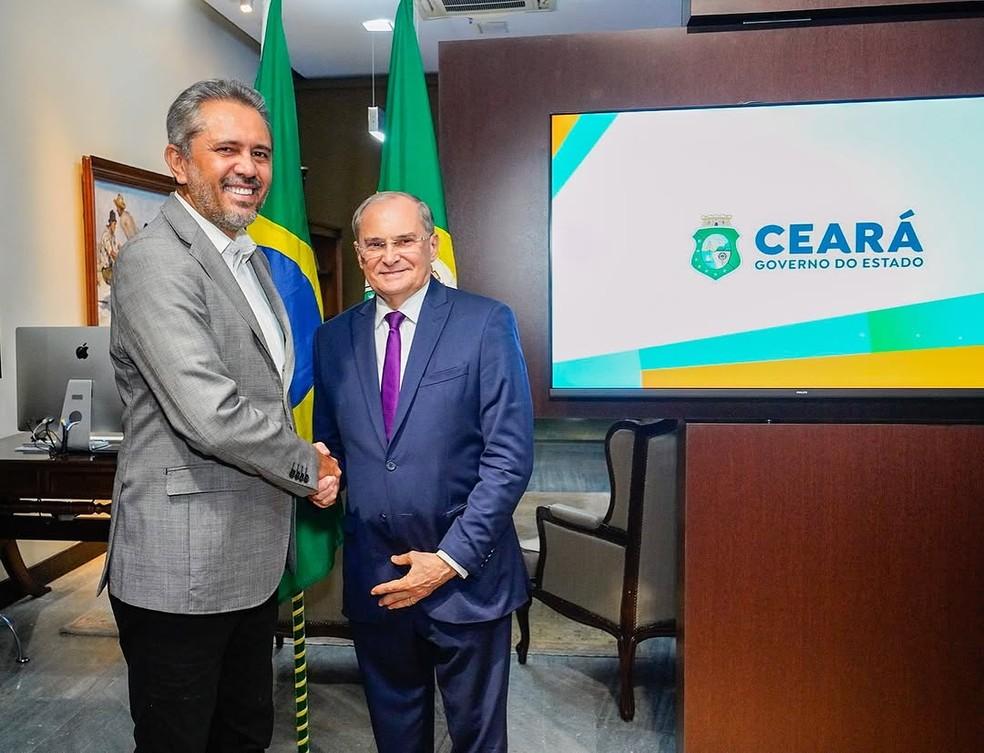 Presidente do TJCE assume governo do Ceará durante viagem de Elmano a Holanda. — Foto: Governo do Ceará/Reprodução