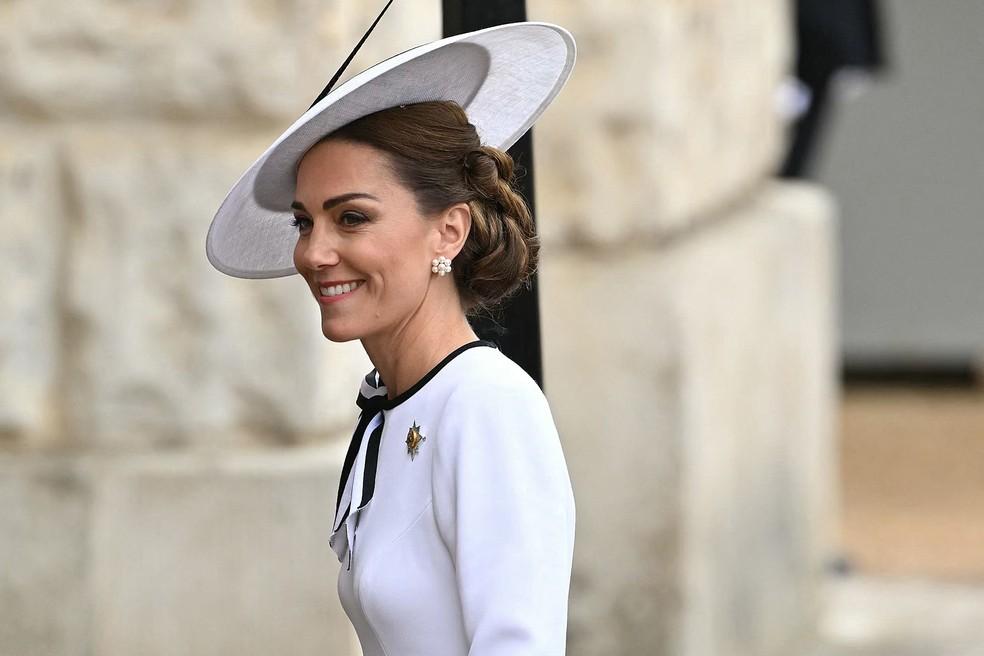 Kate Middleton em primeira aparição pública após anunciar câncer