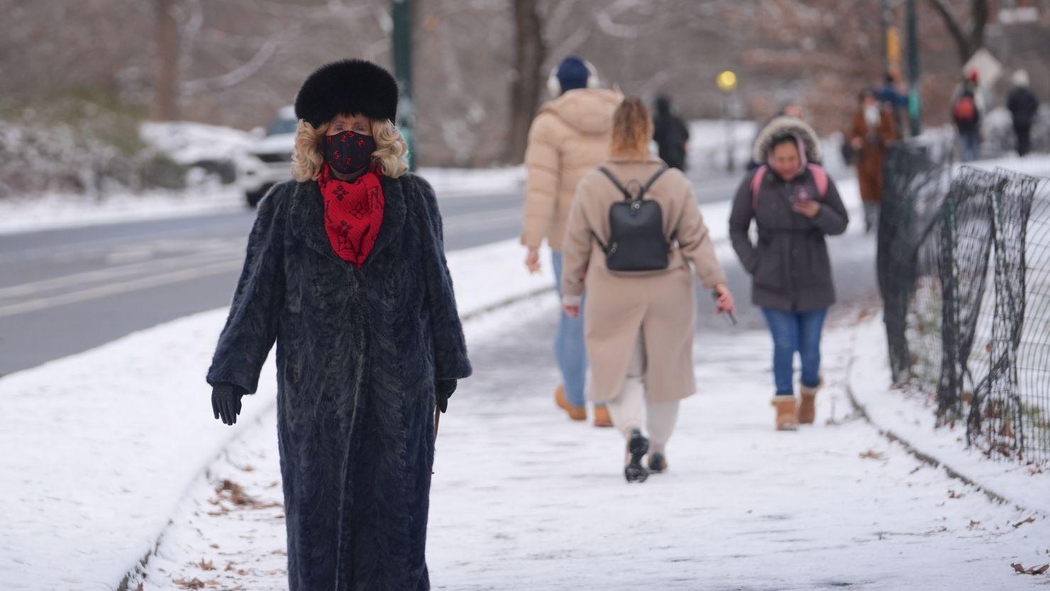 Caminhando pelo Central Park em dia frio