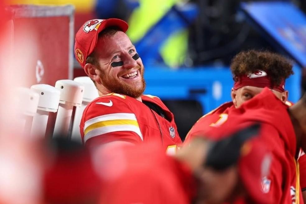 Crason Wentz, 32 anos, quarterback reserva do Kansas City Chiefs