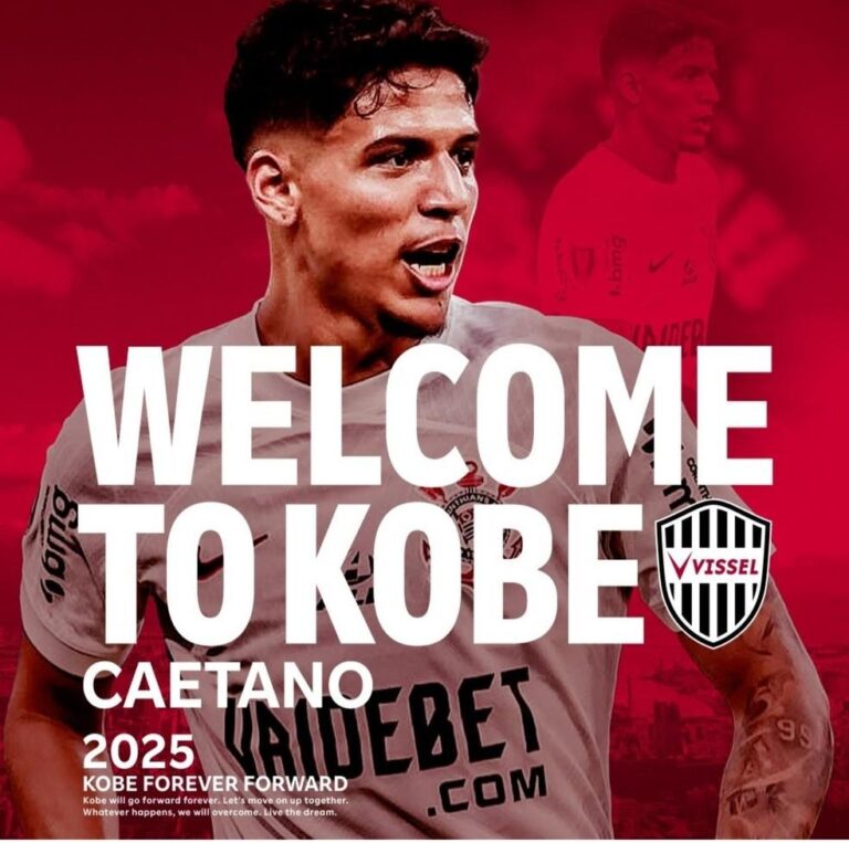 Zagueiro Caetano é anunciado pelo Vissel Kobe após deixar o Corinthians