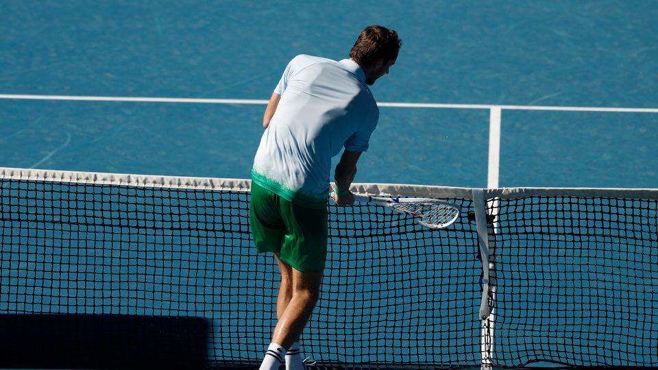 Daniil Medwedew em Melbourne durante a Australian Open