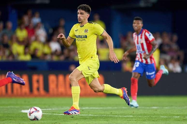 Gerard Moreno (Villarreal) durante jogo contra o Atlético de Madrid, no dia 19.08.2024