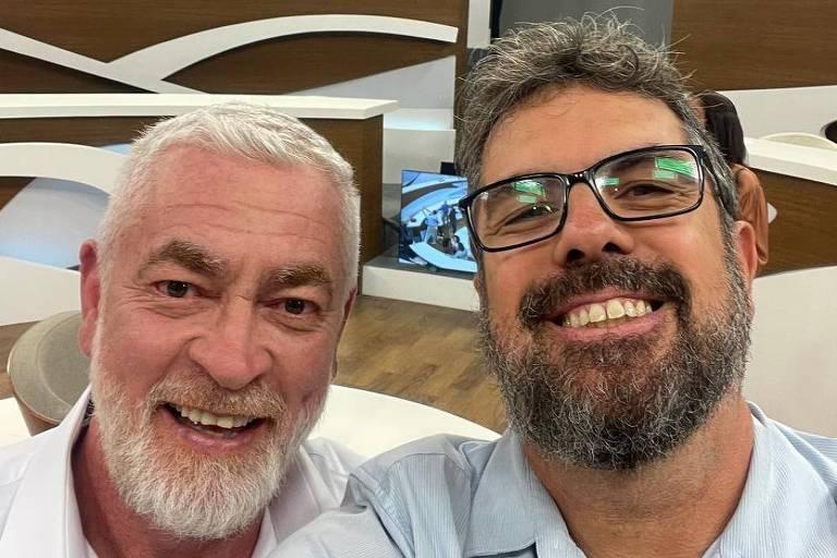 Alex Atala e o colunista Marcos Nogueira no Roda Viva