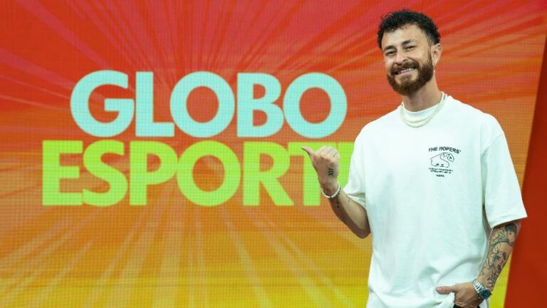 Fred Bruno assume Globo Esporte e recebe elogios de Bianca Andrade