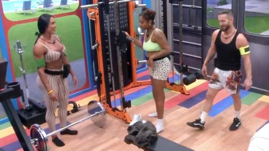 Gracyanne deixa Diego Hypolito sem graça no BBB 25.