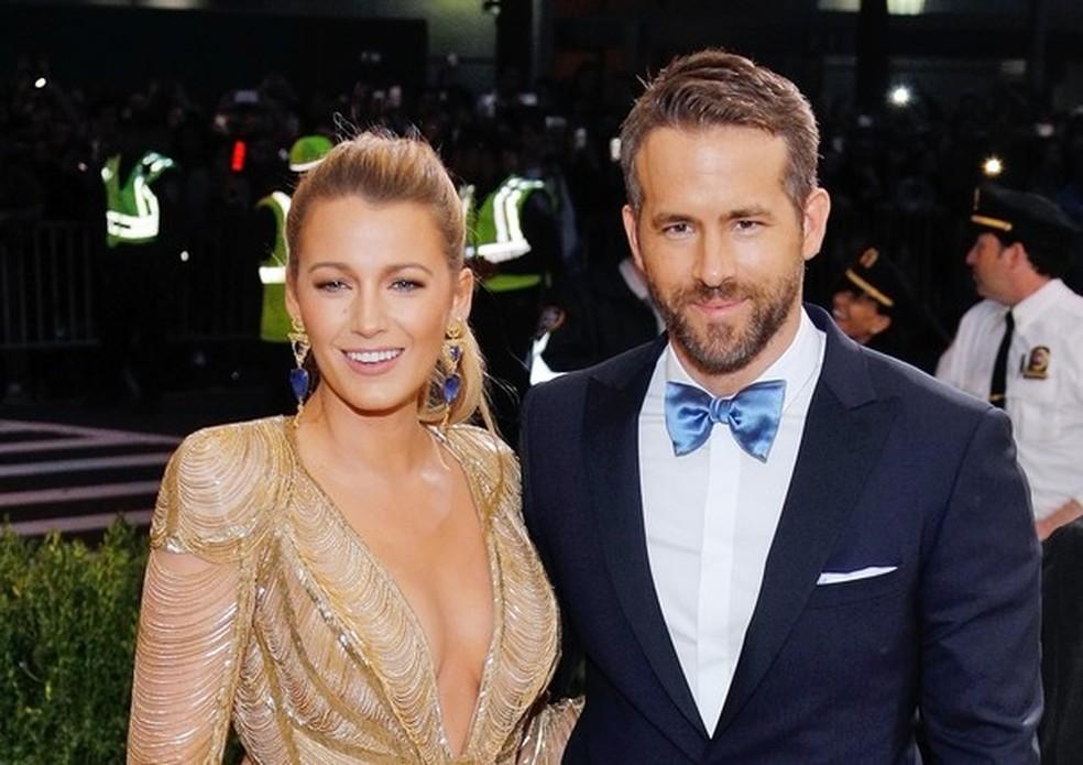 Blake Lively e Ryan Reynolds na Gala do Met