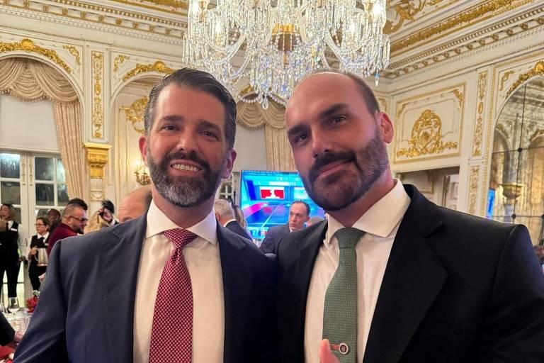 Eduardo Bolsonaro acompanha votação em Mar-a-Lago
