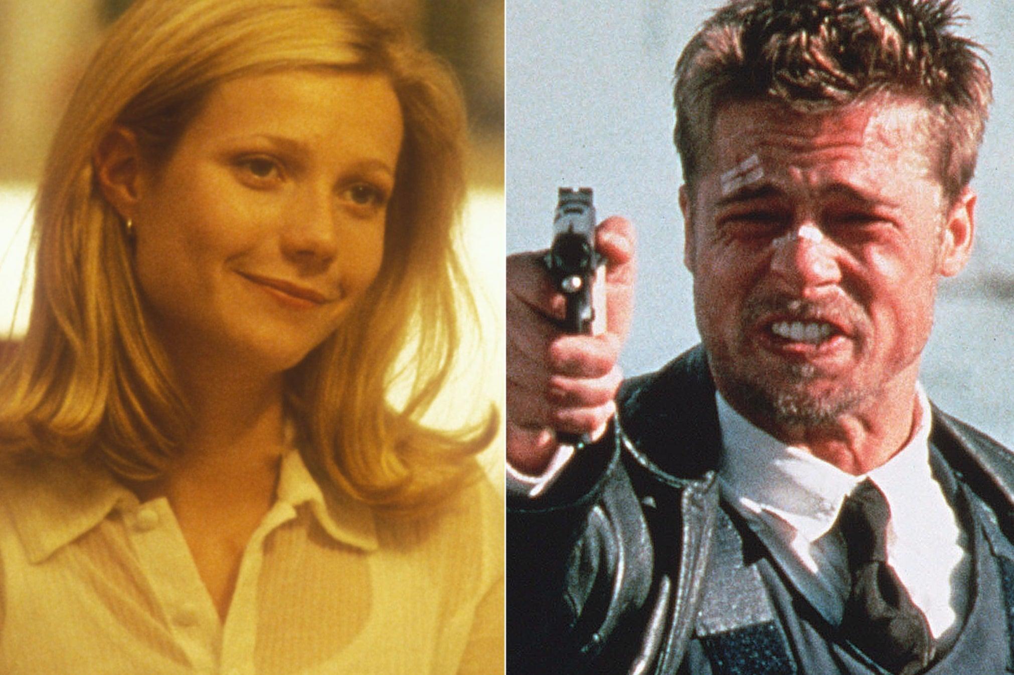 Gwyneth Paltrow e Brad Pitt em Se7en.