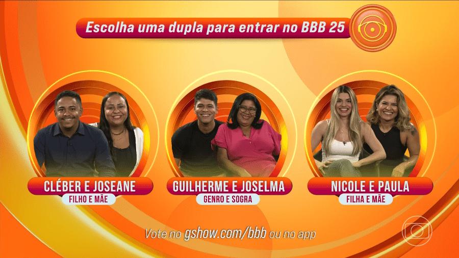 BBB 25: Duplas disputam última vaga no reality show