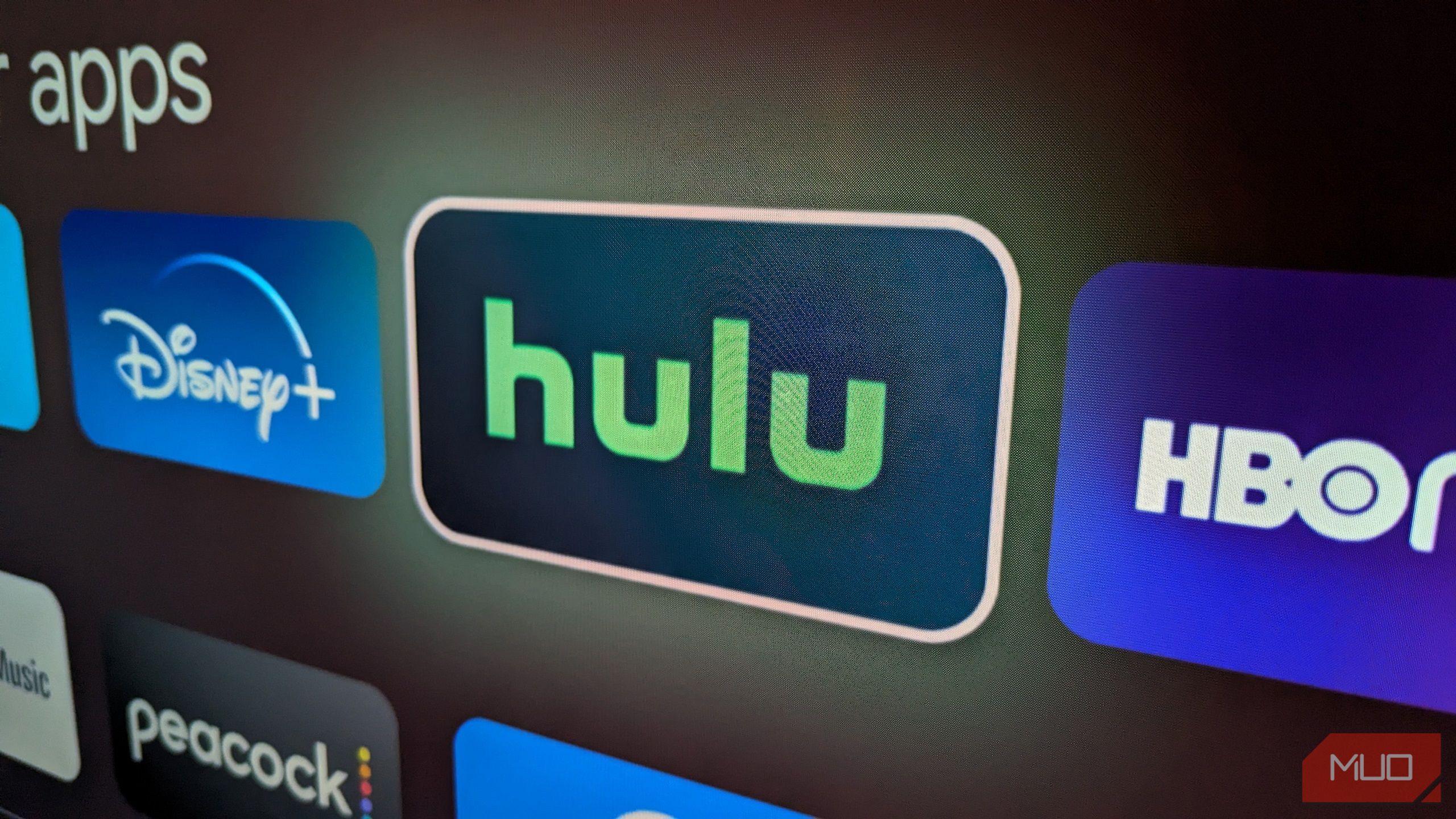 Hulu logo on a smart TV