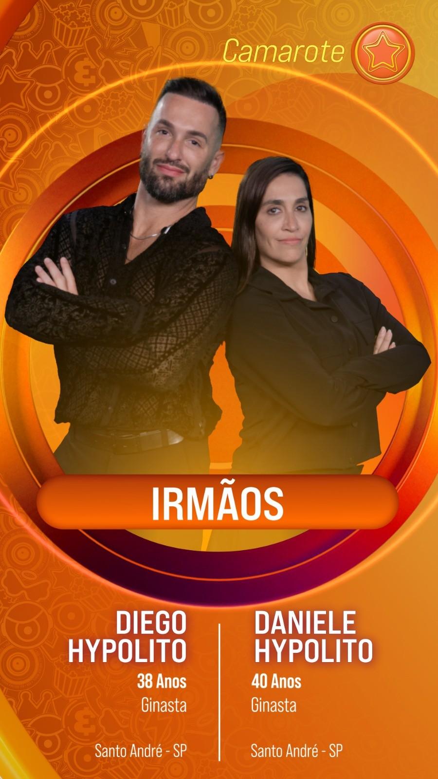 Diego e Daniele Hypolito: os irmãos ginastas no BBB