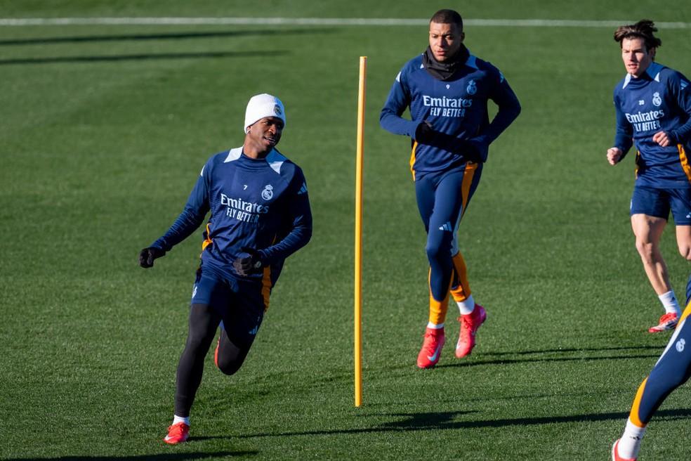 Treino do Real Madrid antes do jogo contra o Celta